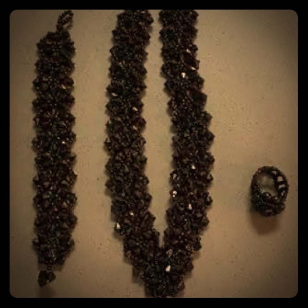 Handmade necklace, bracelet, ring